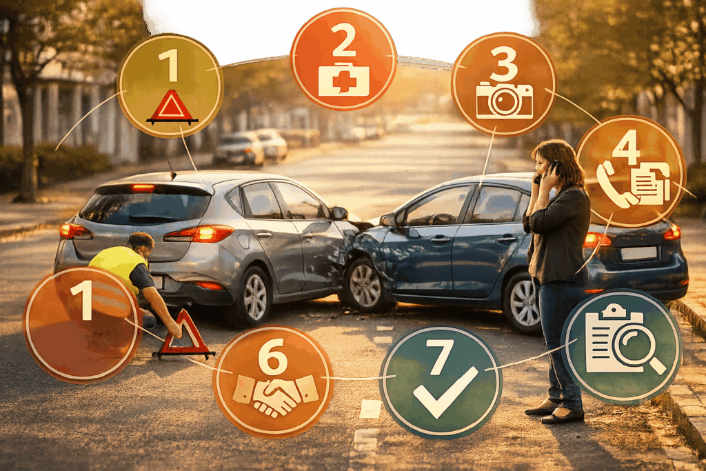 Unfallschaden am Auto: 7 Schritte nach dem Crash